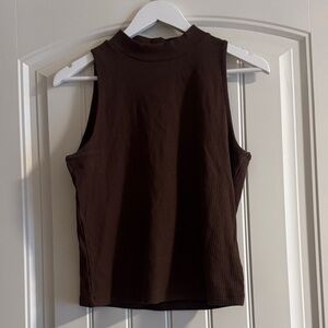 Old Navy Chocolate Ribbed Tank Top